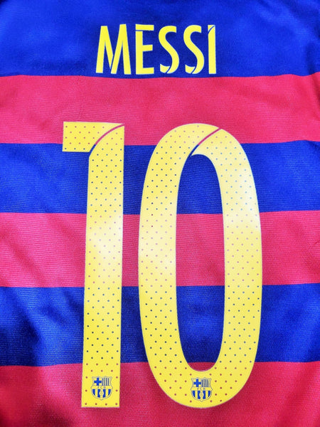 Messi Barcelona Player Issue COPA DEL REY FINAL 2015 2016 Soccer Home Jersey Shirt L SKU# 658790-422 Nike