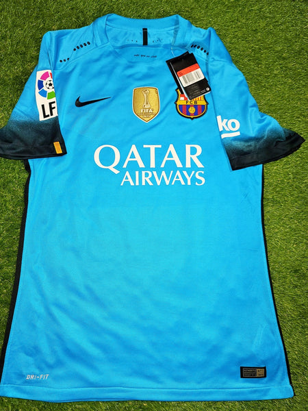 Messi Barcelona PLAYER ISSUE Third Blue 2015 - 2016 Jersey Shirt Camiseta BNWT L SKU# 658787-426 foreversoccerjerseys