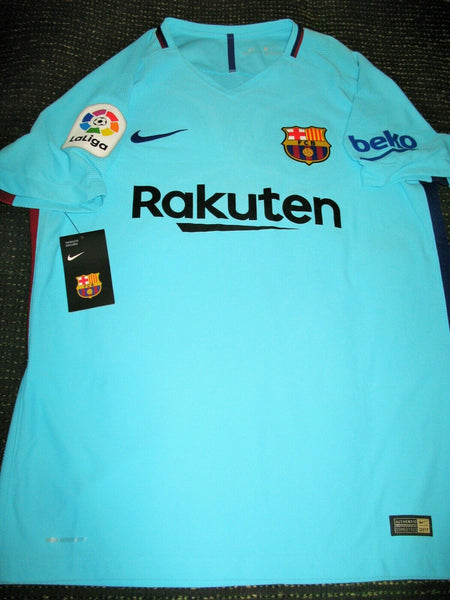 Messi Barcelona Player Issue Vapor Jersey 2017 2018 Shirt BNWT L - foreversoccerjerseys