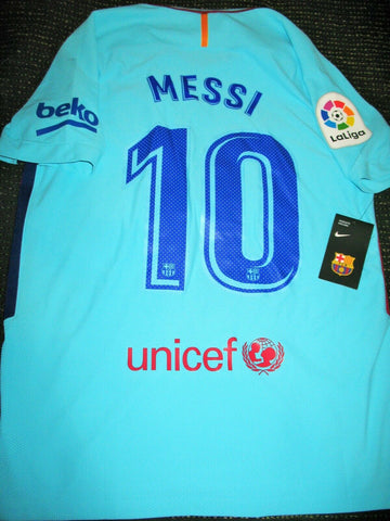 Messi Barcelona Player Issue Vapor Jersey 2017 2018 Shirt BNWT L - foreversoccerjerseys