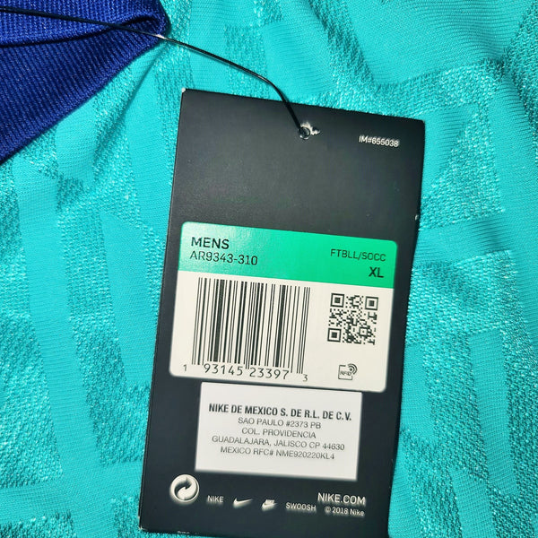 Messi Barcelona Player Issue Vaporknit 2019 2020 Third Green Jersey Shirt XL SKU# AR9343-310 foreversoccerjerseys