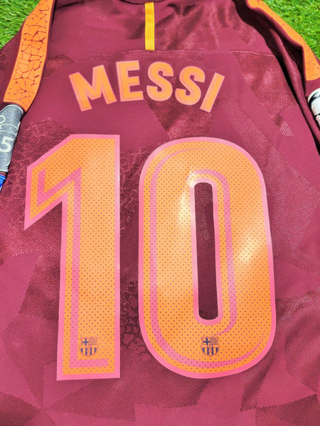 Messi Barcelona Third UEFA 2017 2018 PLAYER ISSUE Jersey Shirt L SKU# 847188-683 Nike