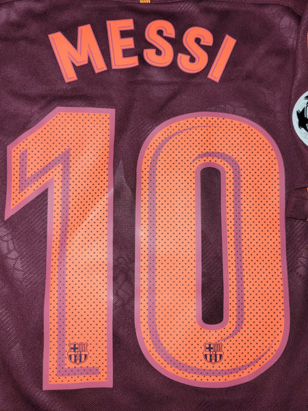 Messi Barcelona Third UEFA 2017 2018 Soccer Jersey Shirt BNWT L SKU# 847253-683 Nike