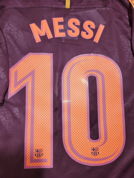 Messi Barcelona Third UEFA 2017 2018 Soccer Jersey Shirt M SKU# 847253-683 Nike