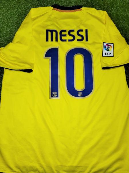 Messi Barcelona TREBLE SEASON 2008 2009 Away Soccer Jersey Shirt L SKU# 286787-760 Nike