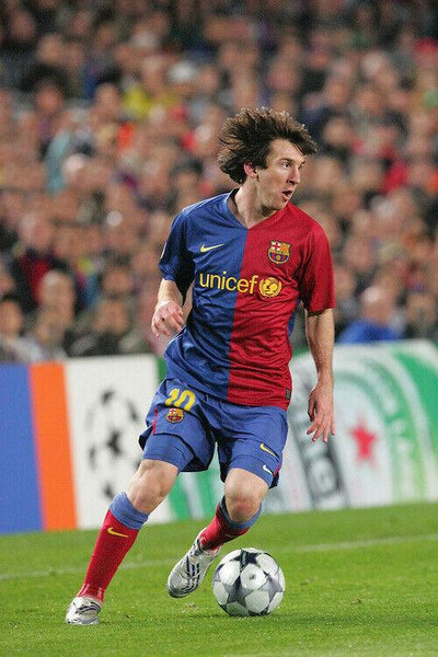Messi Barcelona TREBLE SEASON 2008 2009 Home Jersey Shirt Camiseta L SKU# 286784-655 Nike
