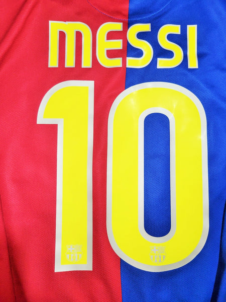 Messi Barcelona TREBLE SEASON 2008 2009 Home Long Sleeve Jersey Shirt Camiseta M SKU# 286785-655 Nike