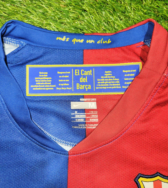 Messi Barcelona TREBLE SEASON 2008 2009 Home Long Sleeve Jersey Shirt Camiseta M SKU# 286785-655 Nike