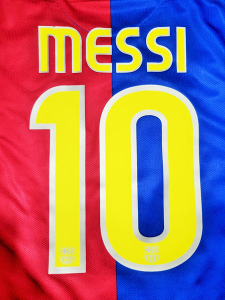 Messi Barcelona TREBLE SEASON 2008 2009 Home Soccer Jersey Shirt L SKU# 286784-655 Nike