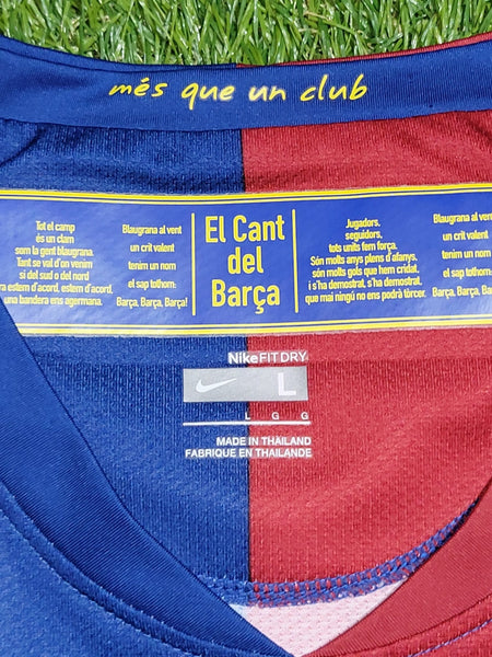Messi Barcelona TREBLE SEASON 2008 2009 Home Soccer Jersey Shirt L SKU# 286784-655 Nike