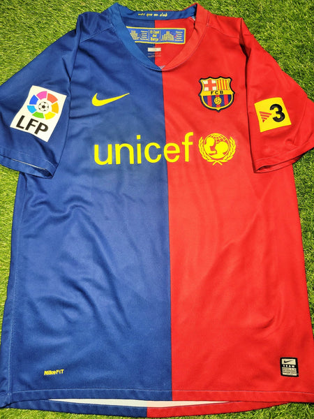 Messi Barcelona TREBLE SEASON 2008 2009 Home Soccer Jersey Shirt M SKU# 286784-655 Nike