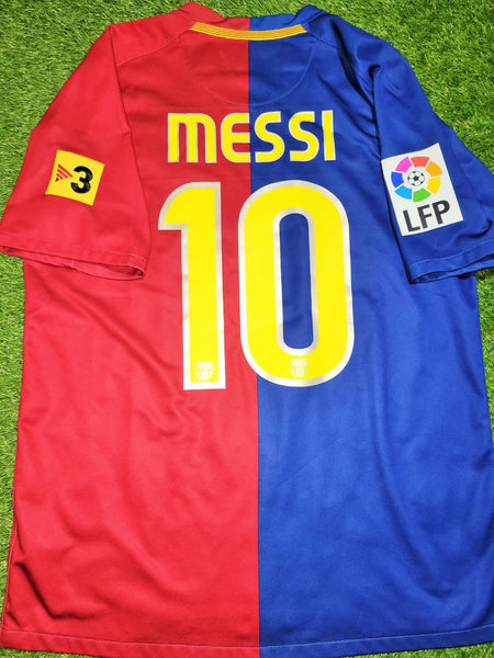 Messi Barcelona TREBLE SEASON 2008 2009 Home Soccer Jersey Shirt M SKU# 286784-655 Nike