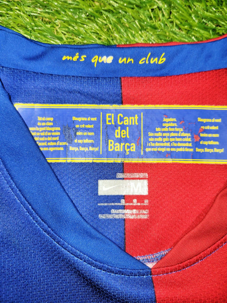 Messi Barcelona TREBLE SEASON 2008 2009 Home Soccer Jersey Shirt M SKU# 286784-655 Nike