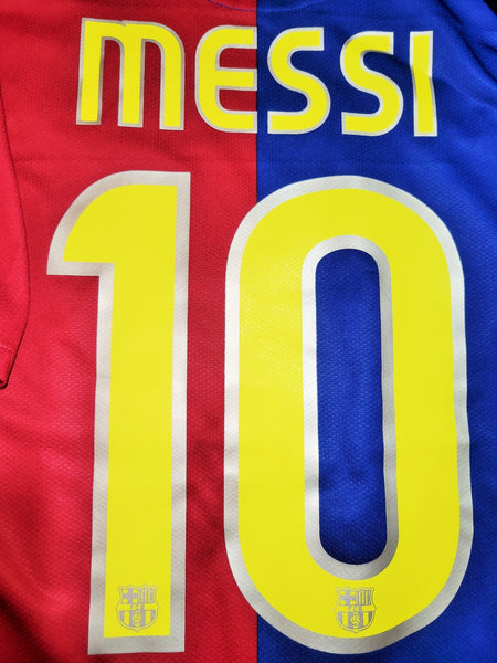 Messi Barcelona TREBLE SEASON 2008 2009 Home Soccer Jersey Shirt M SKU# 286784-655 Nike