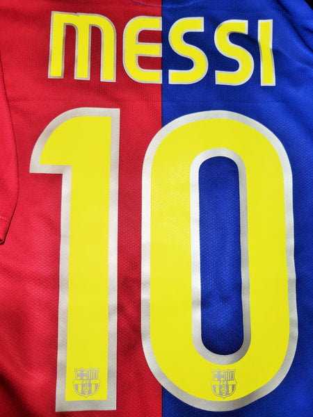 Messi Barcelona TREBLE SEASON 2008 2009 Home Soccer Jersey Shirt M SKU# 286784-655 Nike