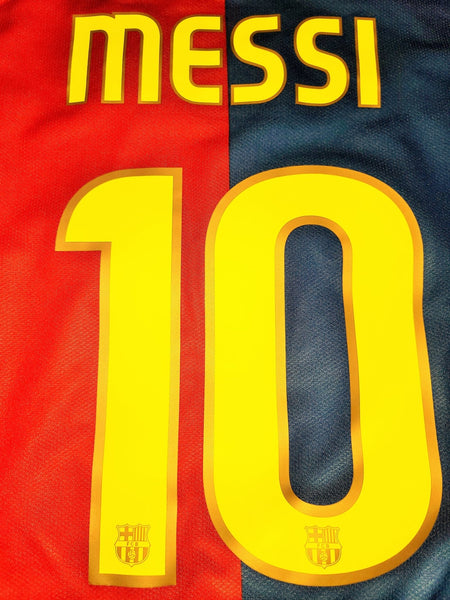 Messi Barcelona TREBLE SEASON 2008 2009 Long Sleeve Jersey Shirt Camiseta L SKU# 286785-655 foreversoccerjerseys