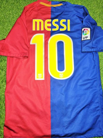 Messi Barcelona TREBLE SEASON 2008 2009 Soccer Jersey Shirt S SKU# 286784-655 Nike
