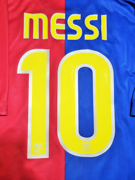 Messi Barcelona TREBLE SEASON 2008 2009 UEFA FINAL Home Soccer Jersey Shirt L SKU# 286784-655 Nike