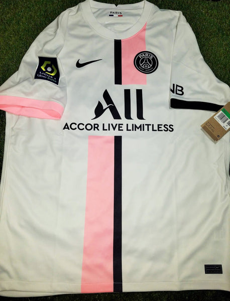 Messi Paris Saint Germain PSG 2021 - 2022 Nike Away Jersey Camiseta Shirt XL SKU# CV7902-101 foreversoccerjerseys