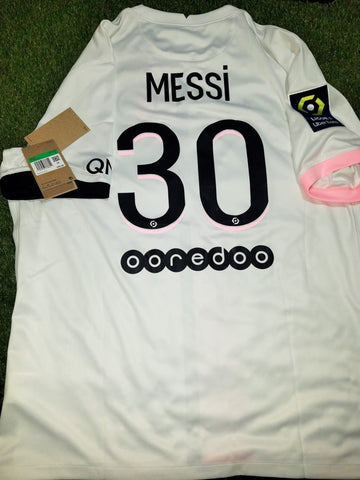 Messi Paris Saint Germain PSG 2021 - 2022 Nike Away Jersey Camiseta Shirt XL SKU# CV7902-101 foreversoccerjerseys