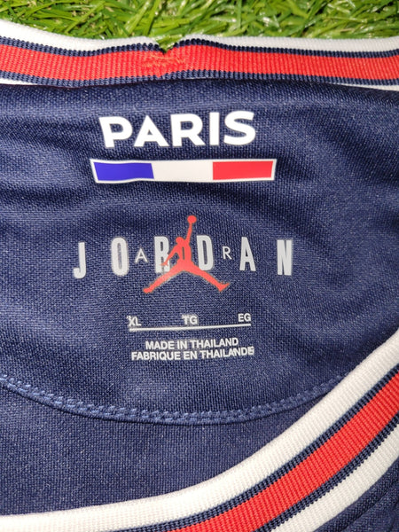 Messi Paris Saint Germain PSG Jordan 2021 - 2022 UEFA DEBUT Home Jersey Camiseta Shirt XL SKU# CV7903-411 Jordan