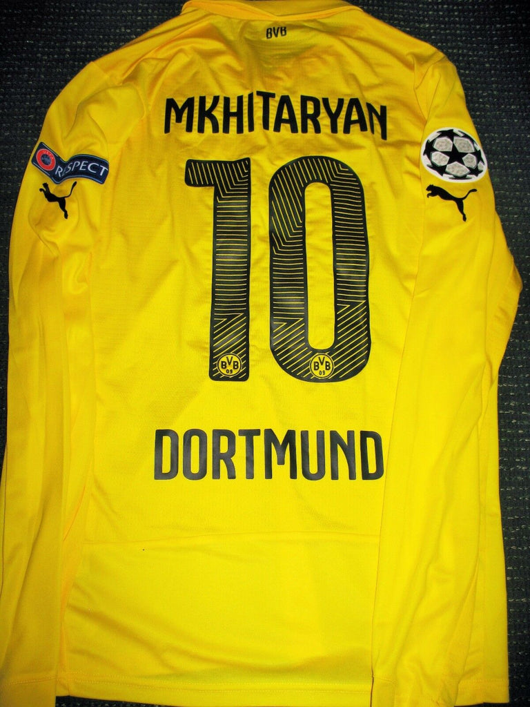 Mkhitaryan Borussia Dortmund MATCH WORN 2014 2015 Jersey Shirt Spielertrikot - foreversoccerjerseys