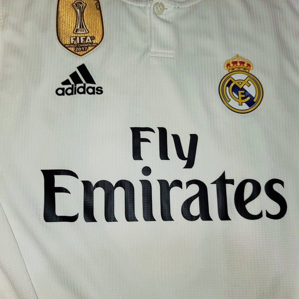 Modric Real Madrid 2018 2019 Home UEFA CLIMACHILL PLAYER ISSUE Jersey Shirt S SKU# DQ0869 foreversoccerjerseys