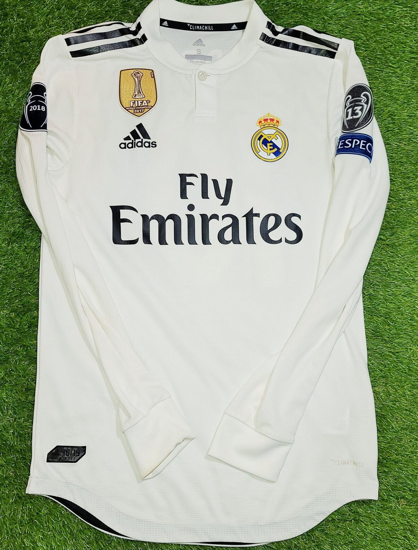 Modric Real Madrid 2018 2019 Home UEFA CLIMACHILL PLAYER ISSUE Jersey Shirt S SKU# DQ0869 foreversoccerjerseys