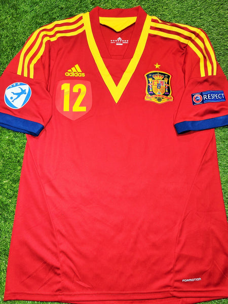 Morata Spain MATCH WORN 2013 U-21 EUROPEAN CHAMPIONSHIP Jersey Camiseta Espana Shirt L SKU# X53328 foreversoccerjerseys