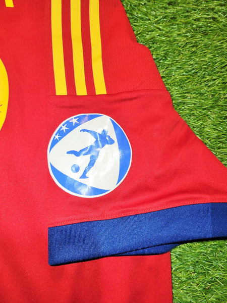 Morata Spain MATCH WORN 2013 U-21 EUROPEAN CHAMPIONSHIP Jersey Camiseta Espana Shirt L SKU# X53328 foreversoccerjerseys