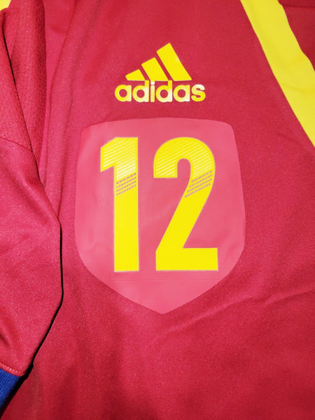 Morata Spain MATCH WORN 2013 U-21 EUROPEAN CHAMPIONSHIP Jersey Camiseta Espana Shirt L SKU# X53328 foreversoccerjerseys