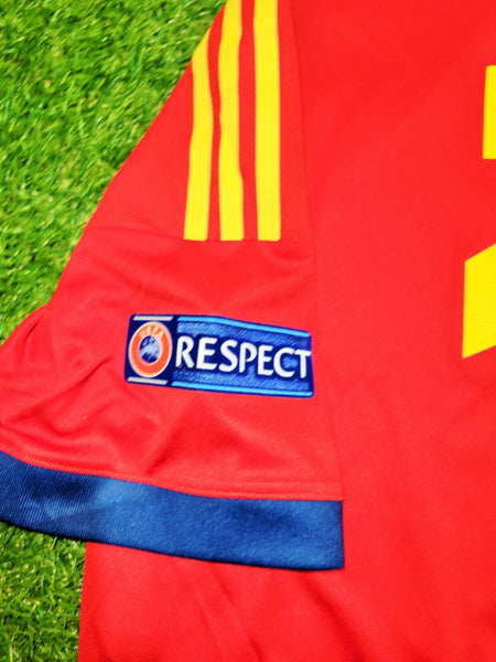 Morata Spain MATCH WORN 2013 U-21 EUROPEAN CHAMPIONSHIP Jersey Camiseta Espana Shirt L SKU# X53328 foreversoccerjerseys