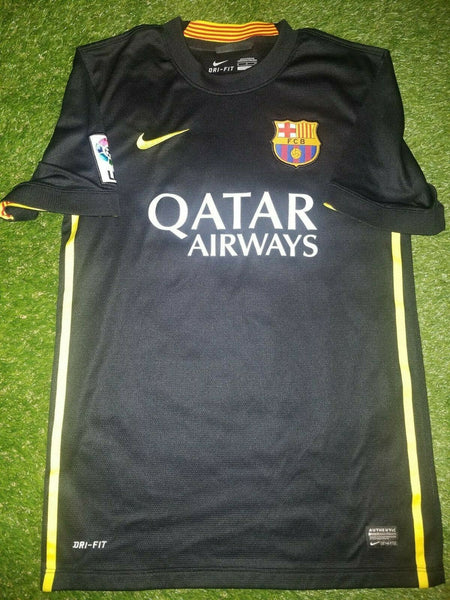 Neymar Barcelona 2013 2014 DEBUT SEASON Black Jersey Shirt Camiseta S - foreversoccerjerseys