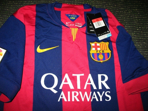 Neymar Barcelona 2014 2015 TREBLE SEASON Jersey Shirt Camiseta L BNWT!!! - foreversoccerjerseys
