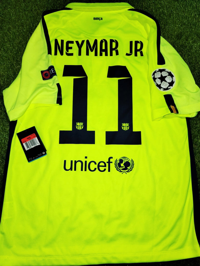 Neymar Barcelona 2014 2015 TREBLE SEASON UEFA Jersey Shirt Camiseta BNWT L SKU# 631192-711 foreversoccerjerseys
