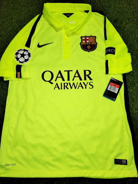 Neymar Barcelona 2014 2015 TREBLE SEASON UEFA Jersey Shirt Camiseta BNWT L SKU# 631192-711 foreversoccerjerseys