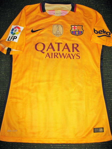 Neymar Barcelona Match Worn 2015 2016 Jersey Shirt Camiseta - foreversoccerjerseys