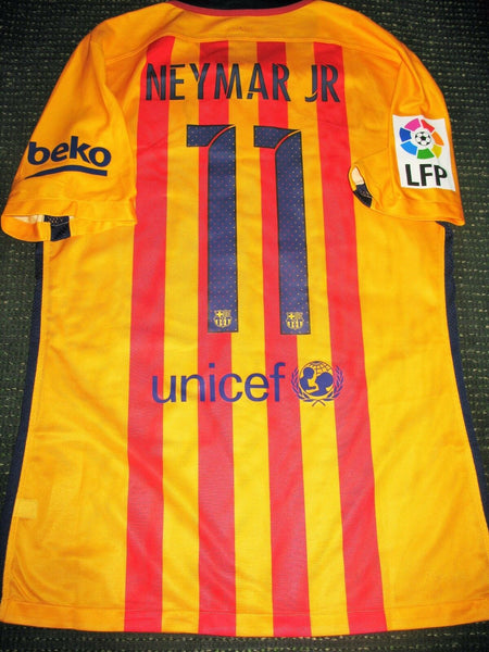 Neymar Barcelona Match Worn 2015 2016 Jersey Shirt Camiseta - foreversoccerjerseys
