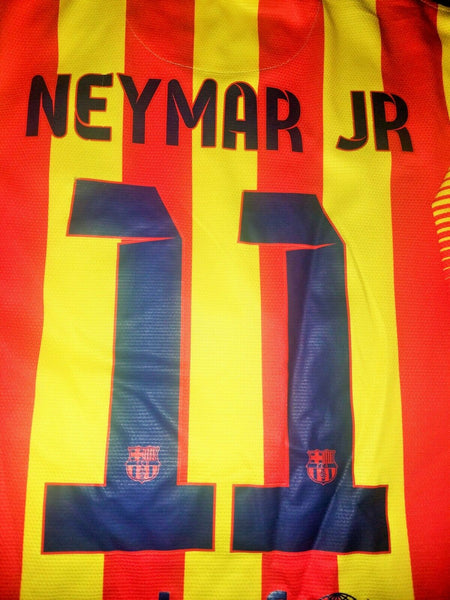 Neymar Barcelona Senyera 2013 2014 Jersey Shirt Camiseta S - foreversoccerjerseys