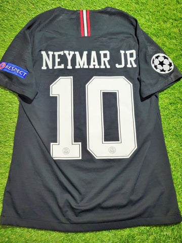 Neymar Psg Paris Saint Germain 2018 2019 JORDAN VAPORKNIT PLAYER ISSUE Black UEFA Soccer Jersey L SKU# 918923-012 Jordan