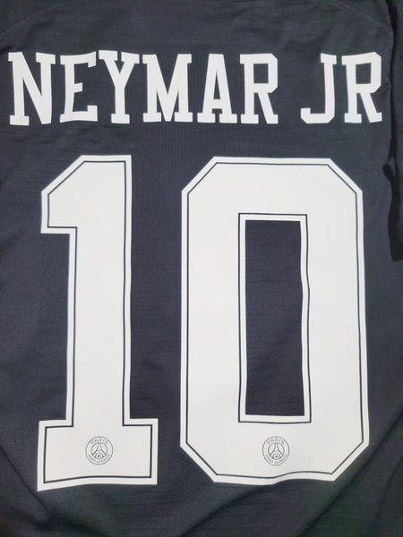 Neymar Psg Paris Saint Germain 2018 2019 JORDAN VAPORKNIT PLAYER ISSUE Black UEFA Soccer Jersey L SKU# 918923-012 Jordan