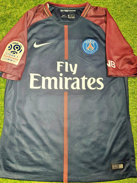 Neymar PSG Paris Saint Germain DEBUT SEASON 2017 2018 Home Jersey Shirt Maillot M foreversoccerjerseys