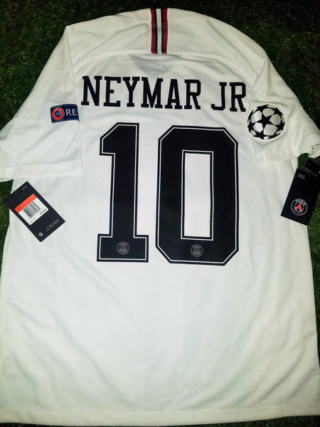 Neymar Psg Paris Saint Germain JORDAN 2018 2019 White Jersey SKU# 919010-102 BNWT L foreversoccerjerseys