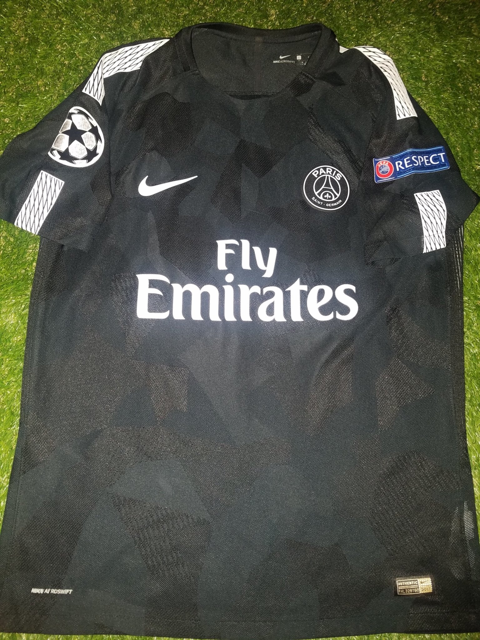 Neymar PSG Paris Saint Germain UEFA PLAYER ISSUE AEROSWIFT Jersey Shirt Maillot L 847201-011 foreversoccerjerseys