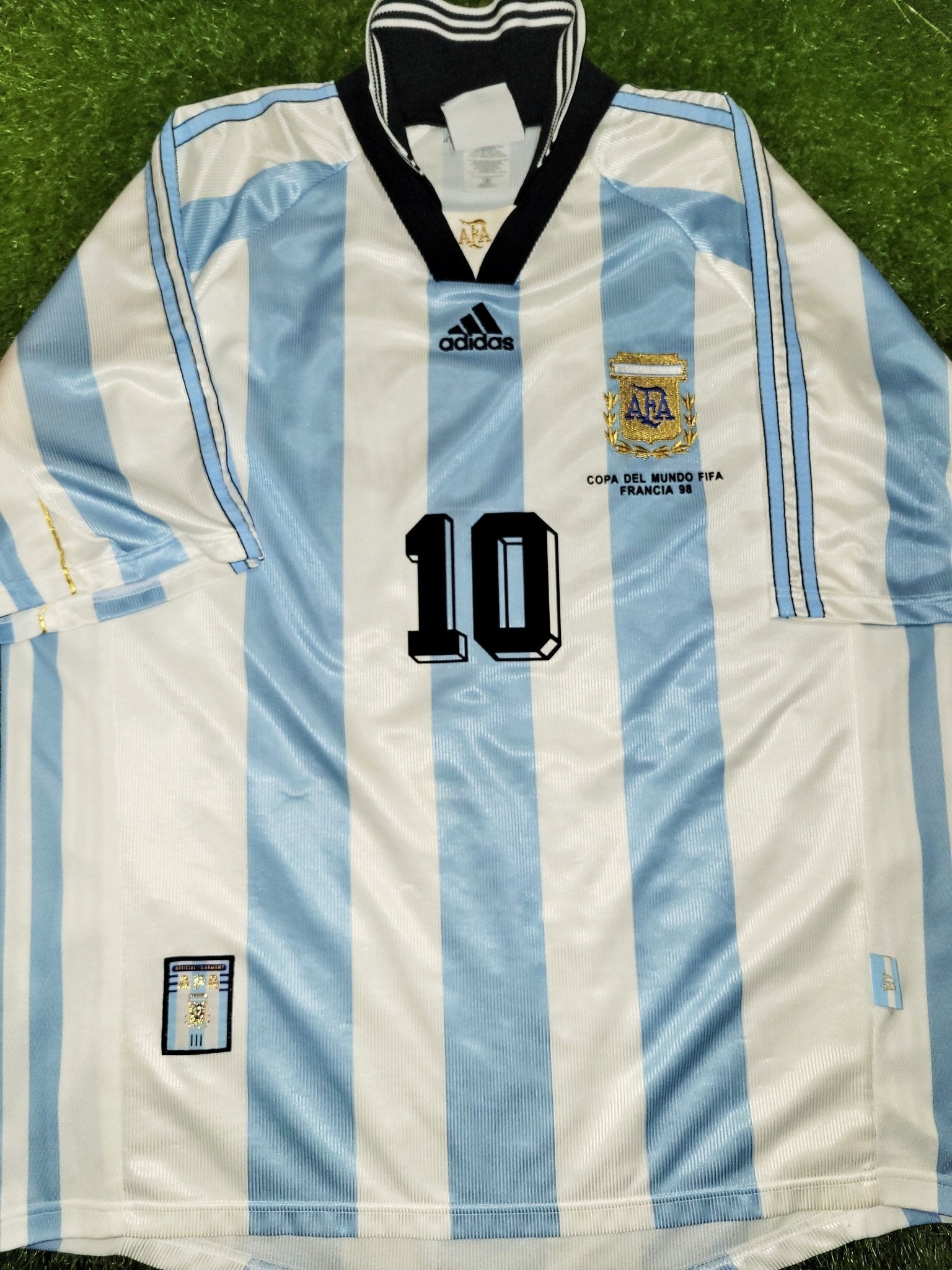 Ortega Argentina 1998 WORLD CUP Home Adidas Jersey Shirt Camiseta