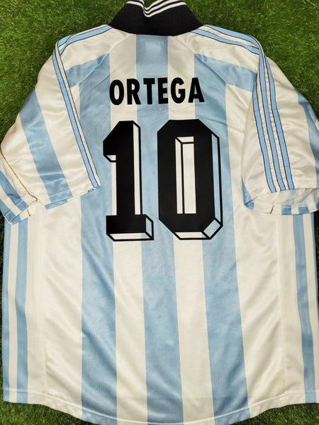 Ortega Argentina 1998 WORLD CUP Home Adidas Jersey Shirt Camiseta XL Adidas