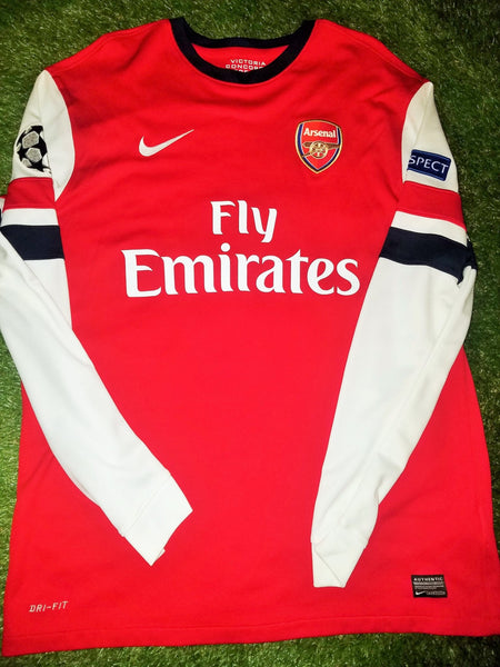 Ozil Arsenal 2013 2014 UEFA Long Sleeve Jersey Shirt L foreversoccerjerseys