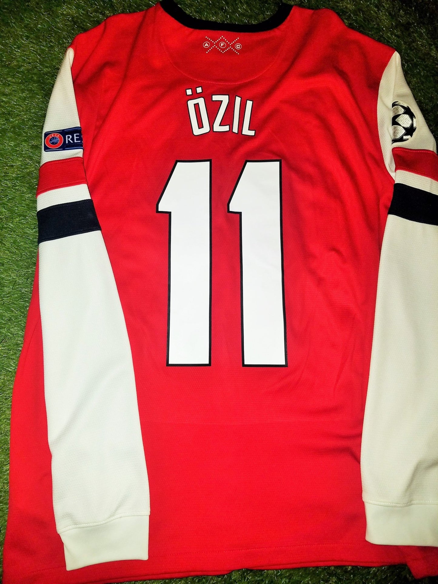 Ozil Arsenal 2013 2014 UEFA Long Sleeve Jersey Shirt L foreversoccerjerseys
