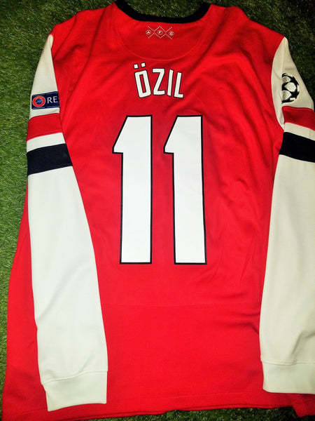 Ozil Arsenal 2013 2014 UEFA Long Sleeve Jersey Shirt L foreversoccerjerseys