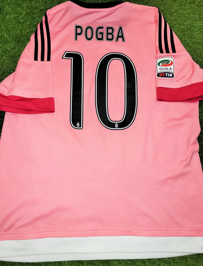 Pogba Juventus 2015 2016 Away Pink Drake Jersey Shirt Maglia Maillot XL SKU# S12846 foreversoccerjerseys